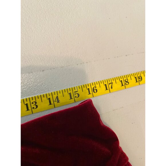 Red Velvet Asymmetrical Midi Skirt Large - Picture 6 of 7